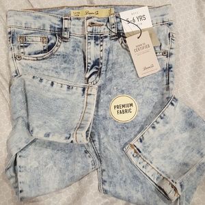 Kids acid wash skinny jeans